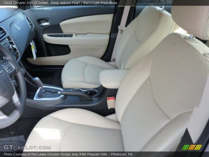 Deep Auburn Pearl / Black/Light Frost Beige 2013 Chrysler 200 LX Sedan