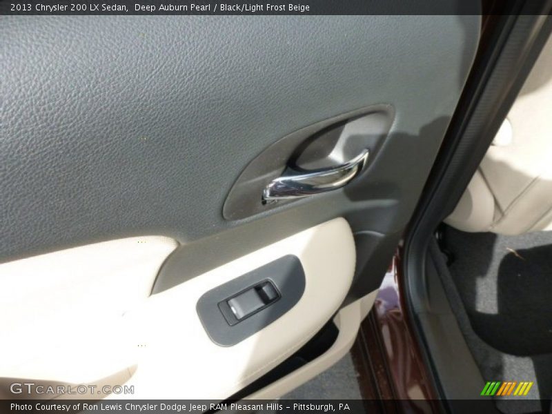 Deep Auburn Pearl / Black/Light Frost Beige 2013 Chrysler 200 LX Sedan