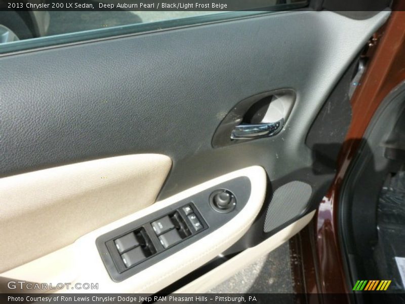 Deep Auburn Pearl / Black/Light Frost Beige 2013 Chrysler 200 LX Sedan