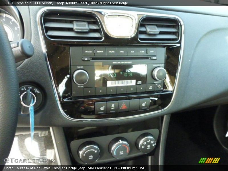 Deep Auburn Pearl / Black/Light Frost Beige 2013 Chrysler 200 LX Sedan