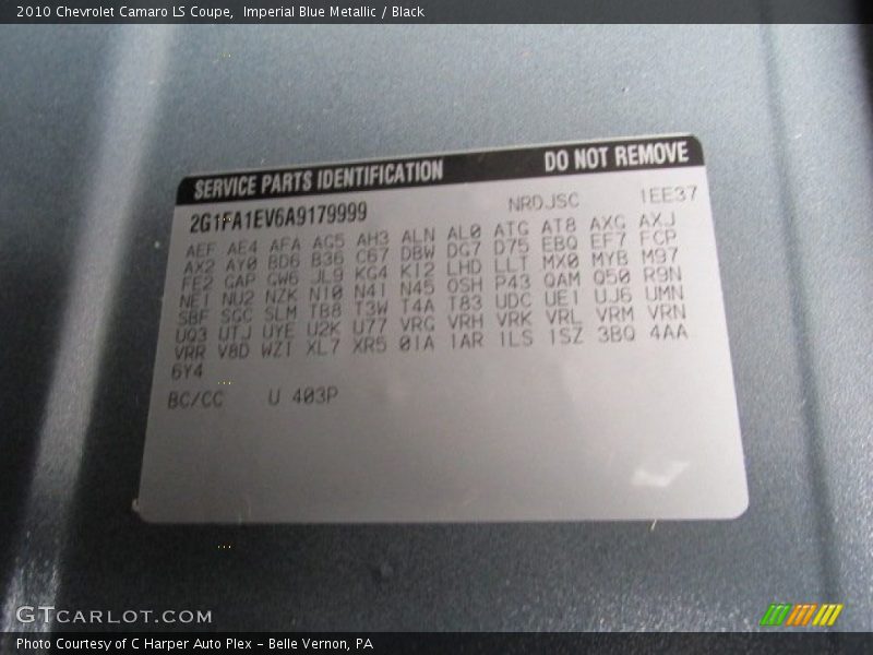 Imperial Blue Metallic / Black 2010 Chevrolet Camaro LS Coupe
