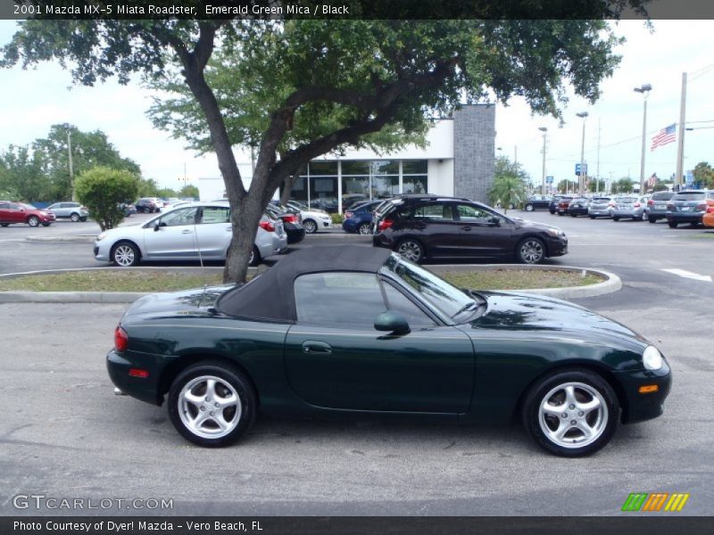 Emerald Green Mica / Black 2001 Mazda MX-5 Miata Roadster