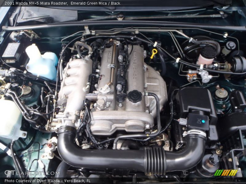 Emerald Green Mica / Black 2001 Mazda MX-5 Miata Roadster