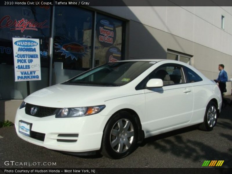 Taffeta White / Gray 2010 Honda Civic LX Coupe