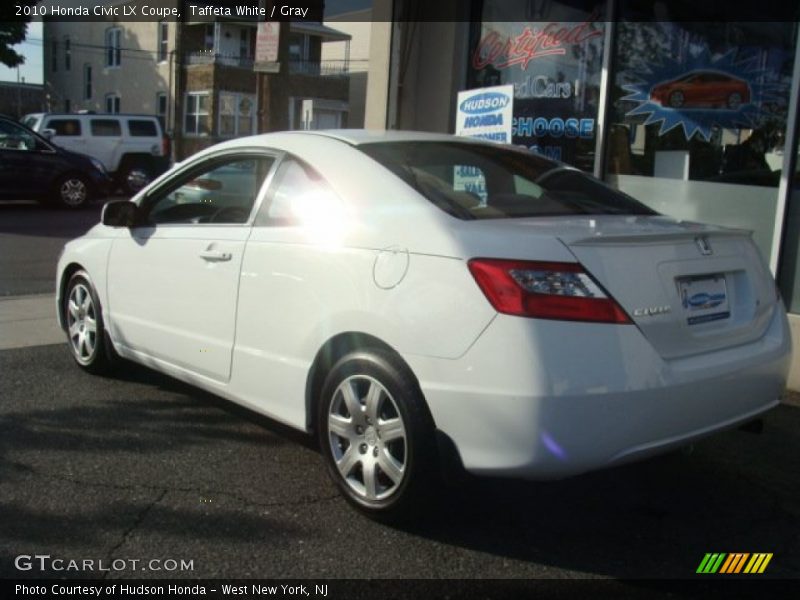 Taffeta White / Gray 2010 Honda Civic LX Coupe