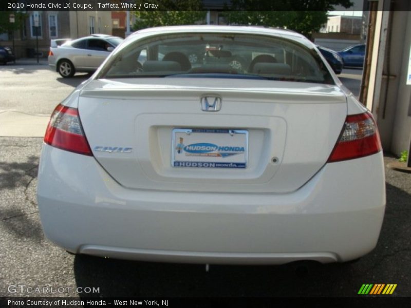 Taffeta White / Gray 2010 Honda Civic LX Coupe