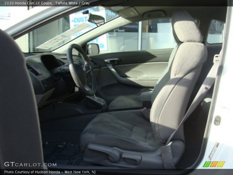 Taffeta White / Gray 2010 Honda Civic LX Coupe