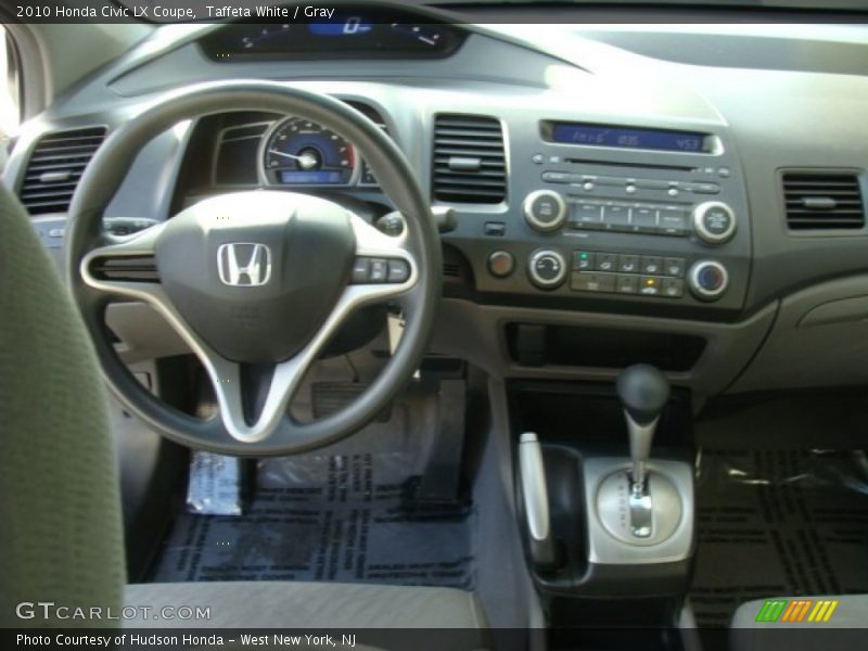 Taffeta White / Gray 2010 Honda Civic LX Coupe