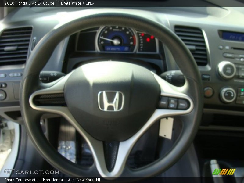 Taffeta White / Gray 2010 Honda Civic LX Coupe