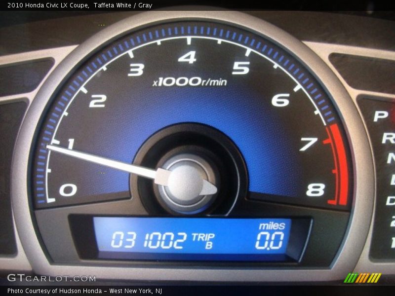 Taffeta White / Gray 2010 Honda Civic LX Coupe