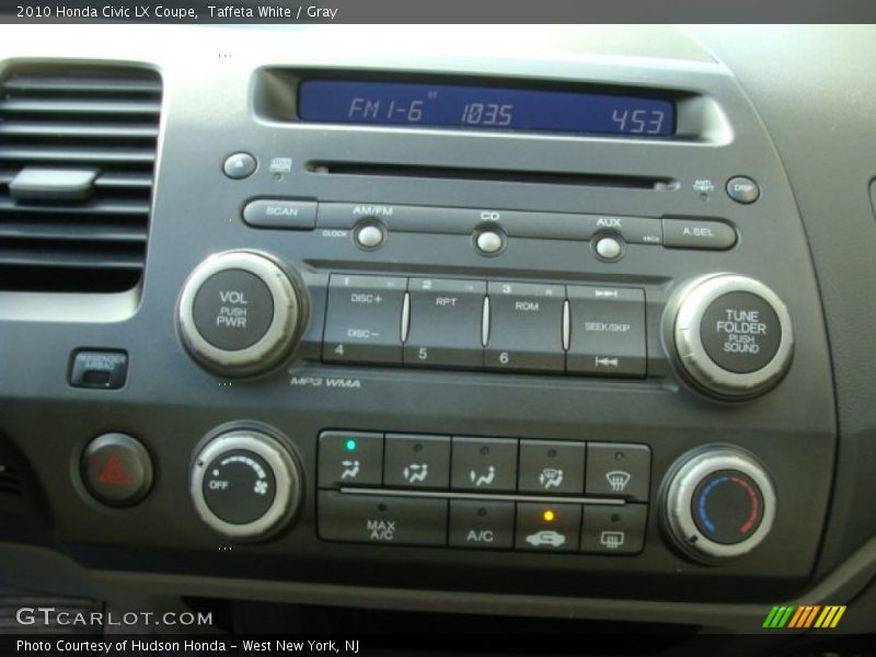 Taffeta White / Gray 2010 Honda Civic LX Coupe