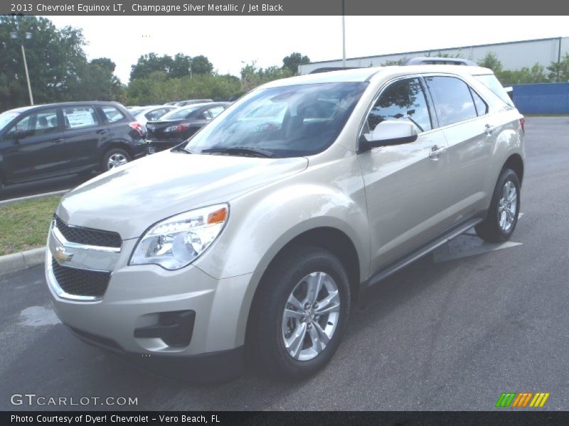 Champagne Silver Metallic / Jet Black 2013 Chevrolet Equinox LT