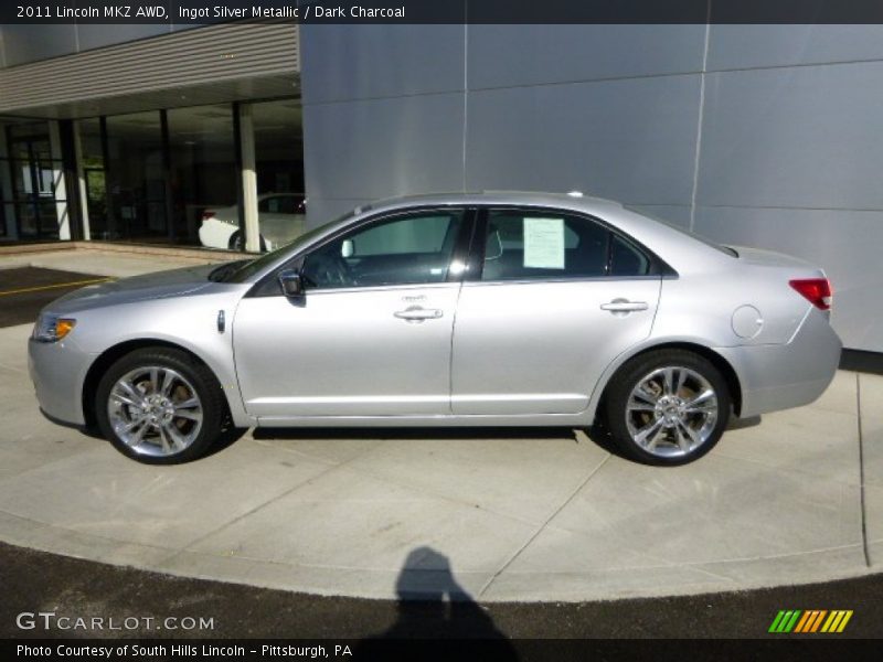 Ingot Silver Metallic / Dark Charcoal 2011 Lincoln MKZ AWD