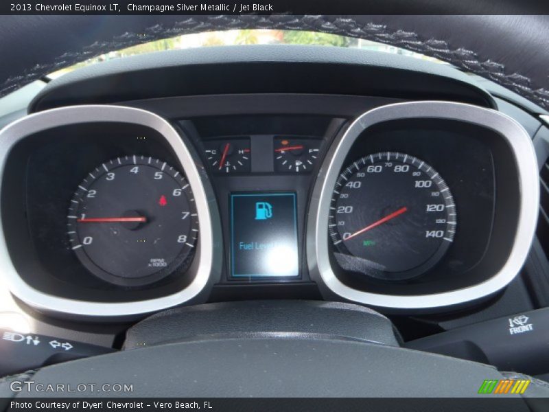 Champagne Silver Metallic / Jet Black 2013 Chevrolet Equinox LT