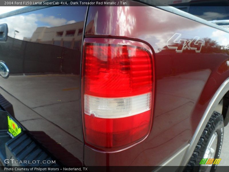 Dark Toreador Red Metallic / Tan 2004 Ford F150 Lariat SuperCab 4x4