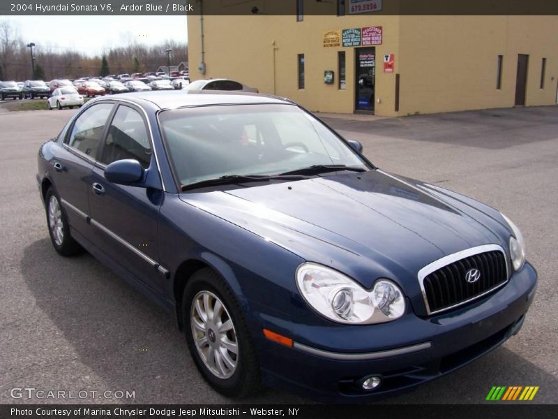 Ardor Blue / Black 2004 Hyundai Sonata V6
