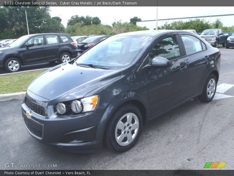 Cyber Gray Metallic / Jet Black/Dark Titanium 2013 Chevrolet Sonic LS Sedan