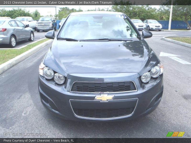 Cyber Gray Metallic / Jet Black/Dark Titanium 2013 Chevrolet Sonic LS Sedan