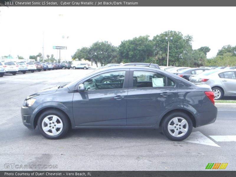 Cyber Gray Metallic / Jet Black/Dark Titanium 2013 Chevrolet Sonic LS Sedan