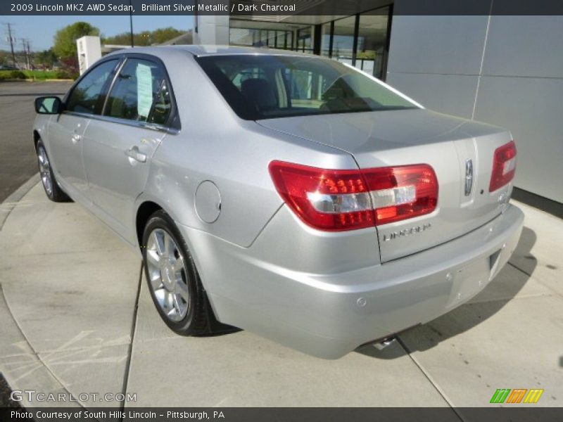 Brilliant Silver Metallic / Dark Charcoal 2009 Lincoln MKZ AWD Sedan