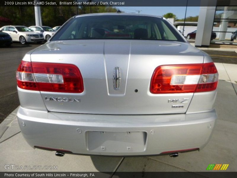 Brilliant Silver Metallic / Dark Charcoal 2009 Lincoln MKZ AWD Sedan
