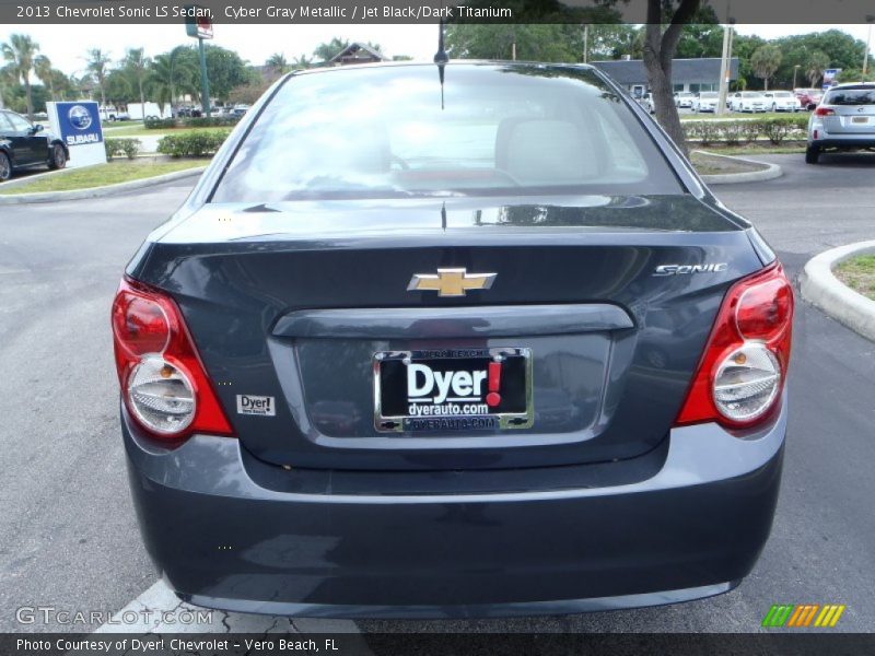 Cyber Gray Metallic / Jet Black/Dark Titanium 2013 Chevrolet Sonic LS Sedan