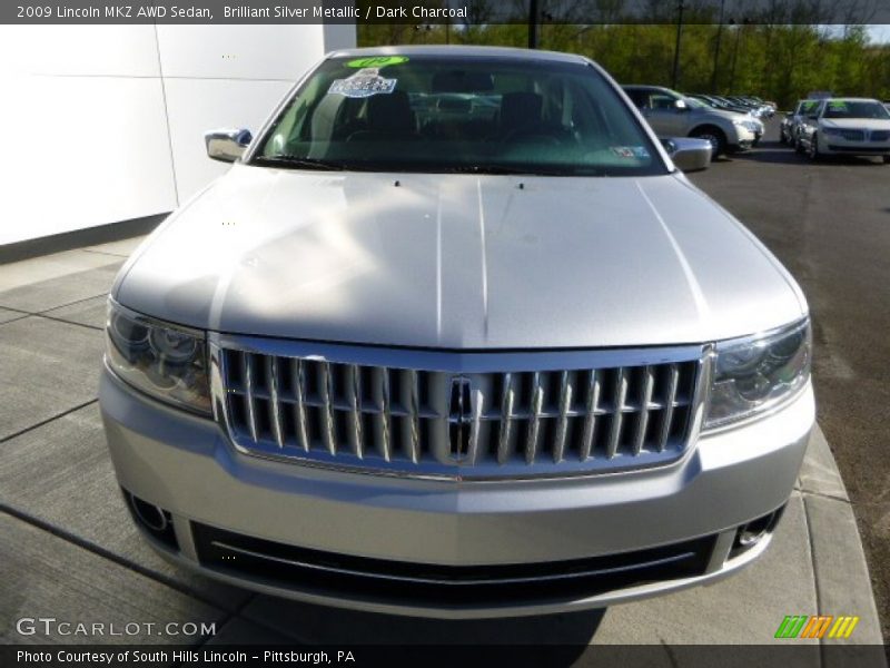 Brilliant Silver Metallic / Dark Charcoal 2009 Lincoln MKZ AWD Sedan