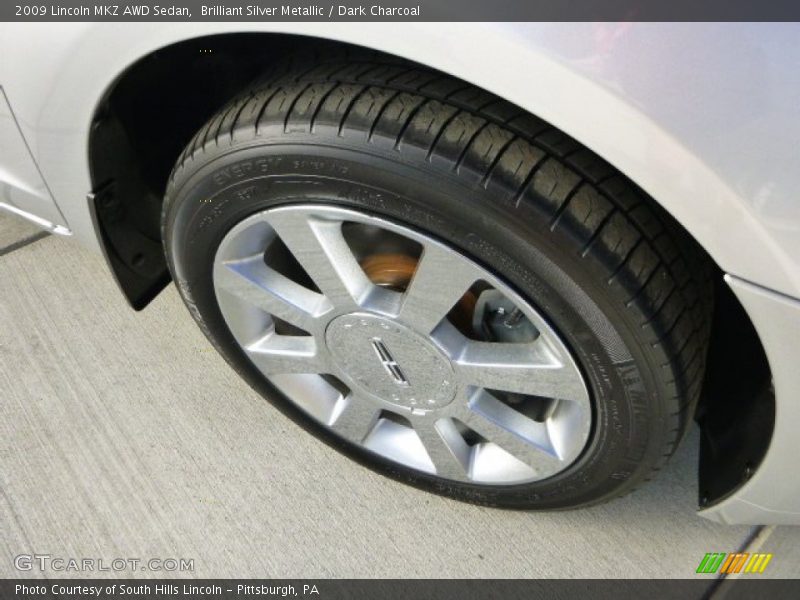 Brilliant Silver Metallic / Dark Charcoal 2009 Lincoln MKZ AWD Sedan