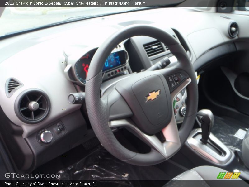 Cyber Gray Metallic / Jet Black/Dark Titanium 2013 Chevrolet Sonic LS Sedan