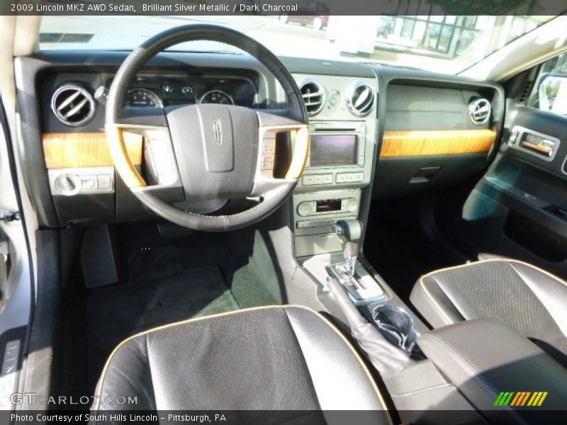 Brilliant Silver Metallic / Dark Charcoal 2009 Lincoln MKZ AWD Sedan