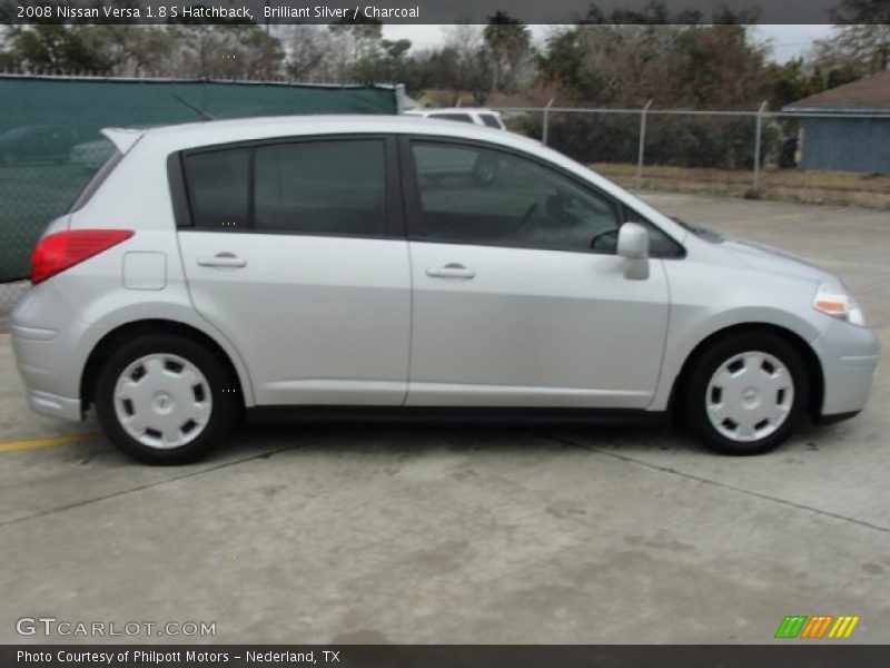 Brilliant Silver / Charcoal 2008 Nissan Versa 1.8 S Hatchback