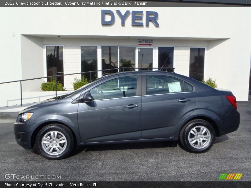 Cyber Gray Metallic / Jet Black/Dark Titanium 2013 Chevrolet Sonic LT Sedan