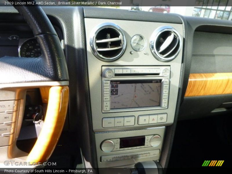Brilliant Silver Metallic / Dark Charcoal 2009 Lincoln MKZ AWD Sedan