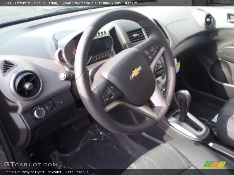 Cyber Gray Metallic / Jet Black/Dark Titanium 2013 Chevrolet Sonic LT Sedan