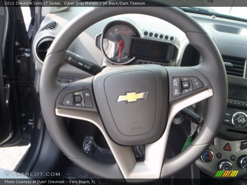 Cyber Gray Metallic / Jet Black/Dark Titanium 2013 Chevrolet Sonic LT Sedan