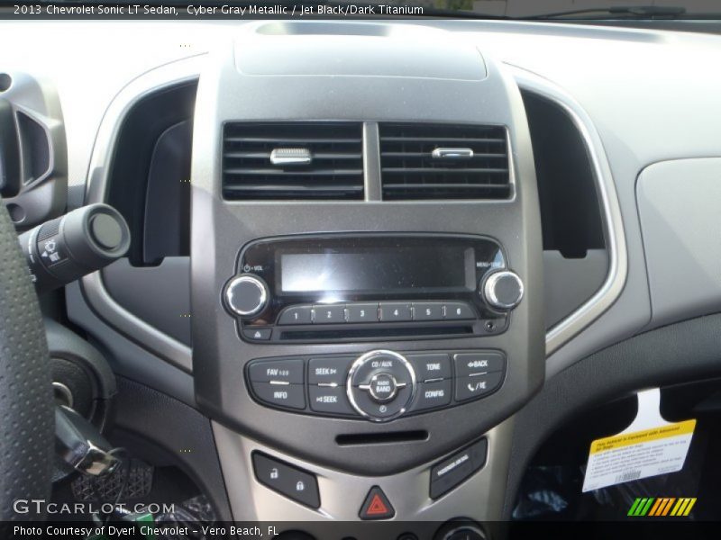 Cyber Gray Metallic / Jet Black/Dark Titanium 2013 Chevrolet Sonic LT Sedan