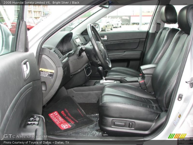 Bright Silver / Black 2008 Hyundai Sonata Limited V6