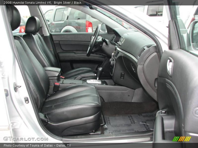 Bright Silver / Black 2008 Hyundai Sonata Limited V6