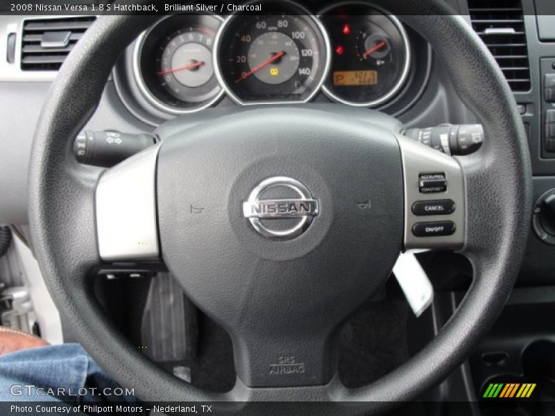 Brilliant Silver / Charcoal 2008 Nissan Versa 1.8 S Hatchback