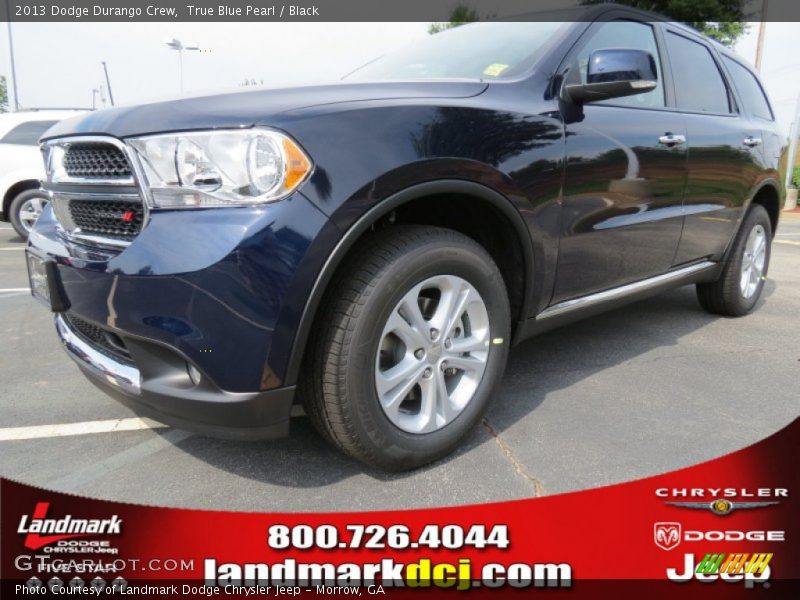 True Blue Pearl / Black 2013 Dodge Durango Crew