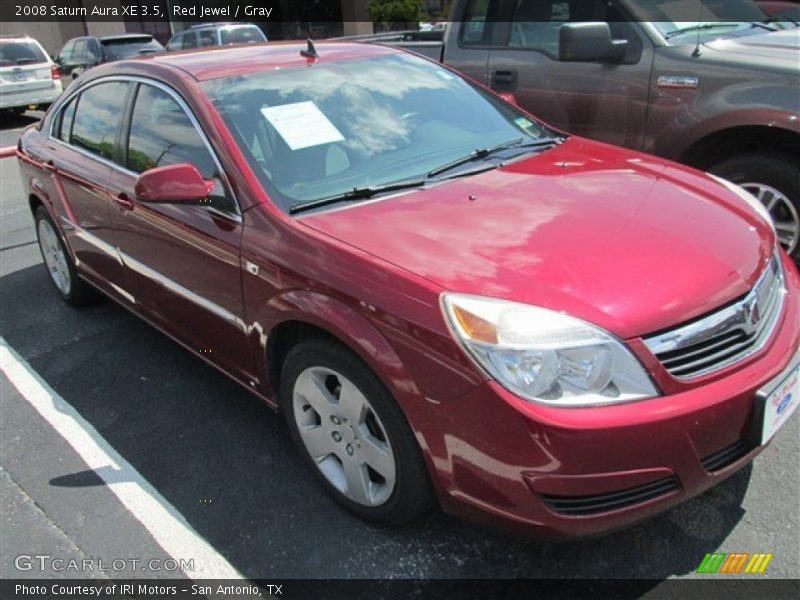 Red Jewel / Gray 2008 Saturn Aura XE 3.5