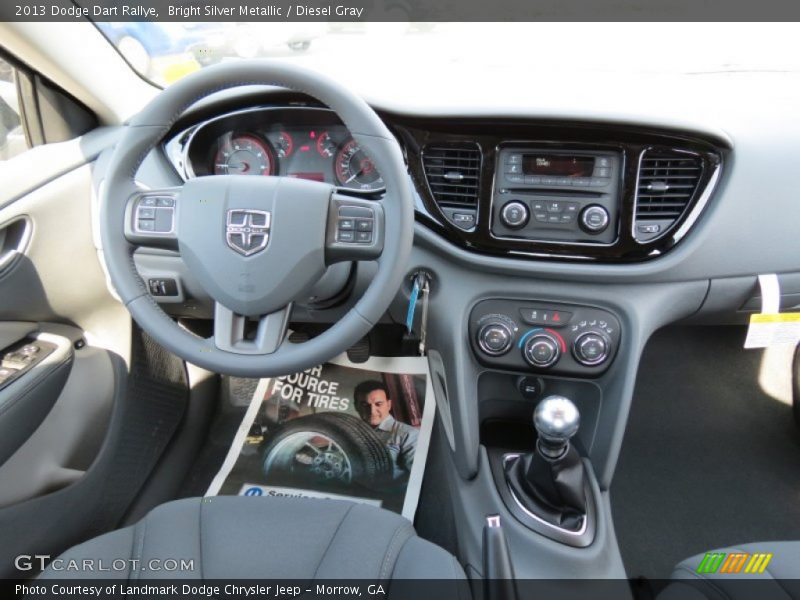 Bright Silver Metallic / Diesel Gray 2013 Dodge Dart Rallye