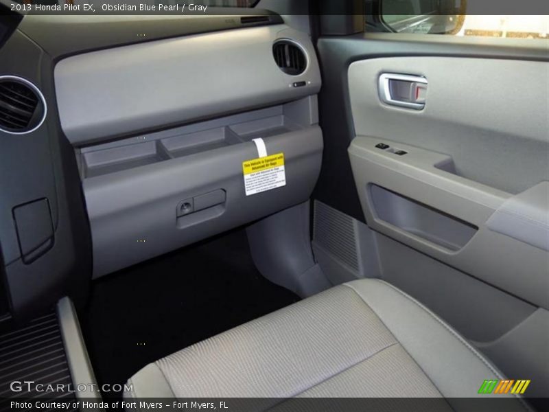 Obsidian Blue Pearl / Gray 2013 Honda Pilot EX
