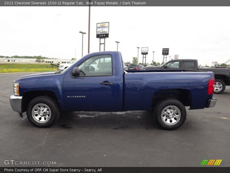 Blue Topaz Metallic / Dark Titanium 2013 Chevrolet Silverado 1500 LS Regular Cab