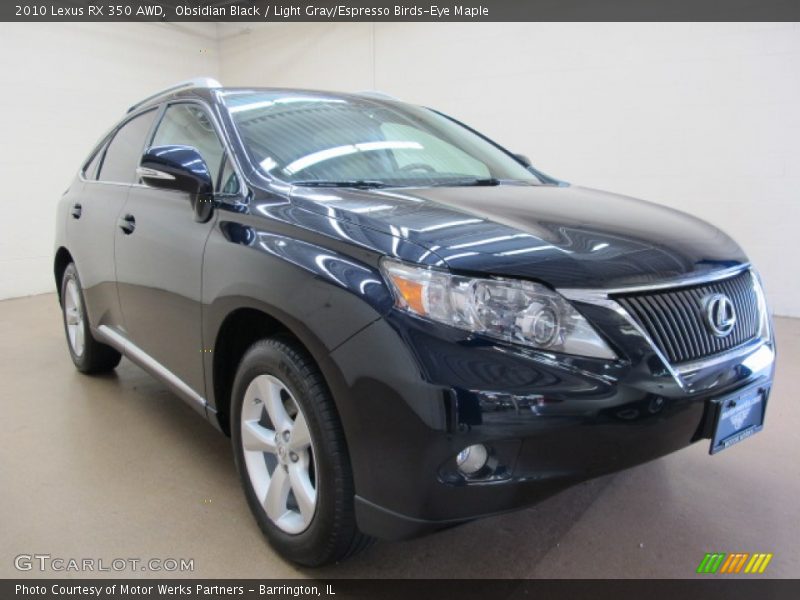 Obsidian Black / Light Gray/Espresso Birds-Eye Maple 2010 Lexus RX 350 AWD