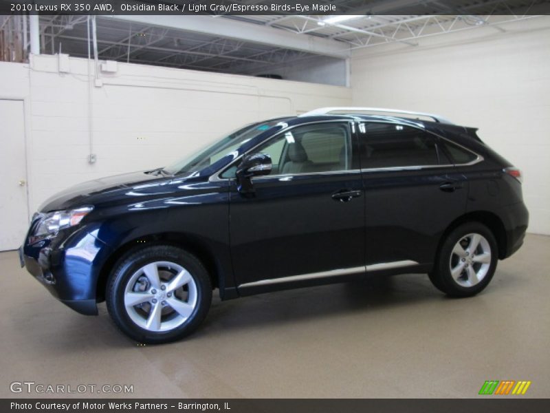 Obsidian Black / Light Gray/Espresso Birds-Eye Maple 2010 Lexus RX 350 AWD