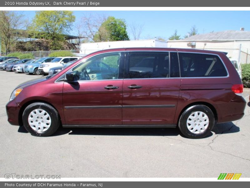 Dark Cherry Pearl / Beige 2010 Honda Odyssey LX