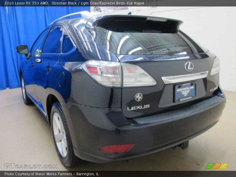 Obsidian Black / Light Gray/Espresso Birds-Eye Maple 2010 Lexus RX 350 AWD