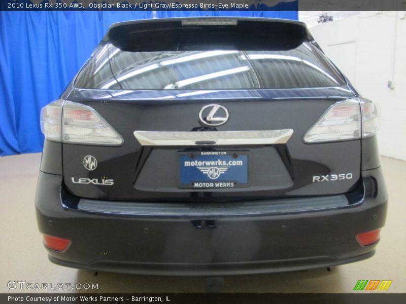 Obsidian Black / Light Gray/Espresso Birds-Eye Maple 2010 Lexus RX 350 AWD
