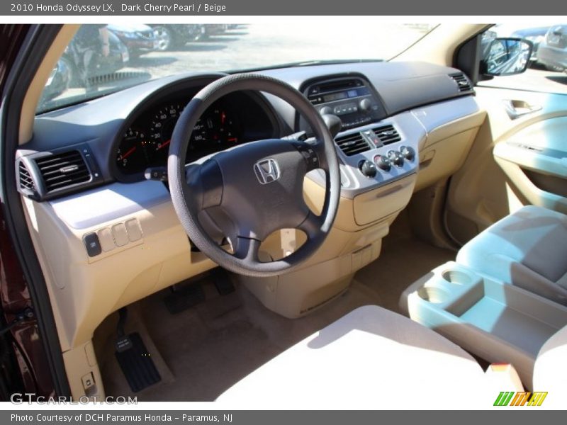 Dark Cherry Pearl / Beige 2010 Honda Odyssey LX